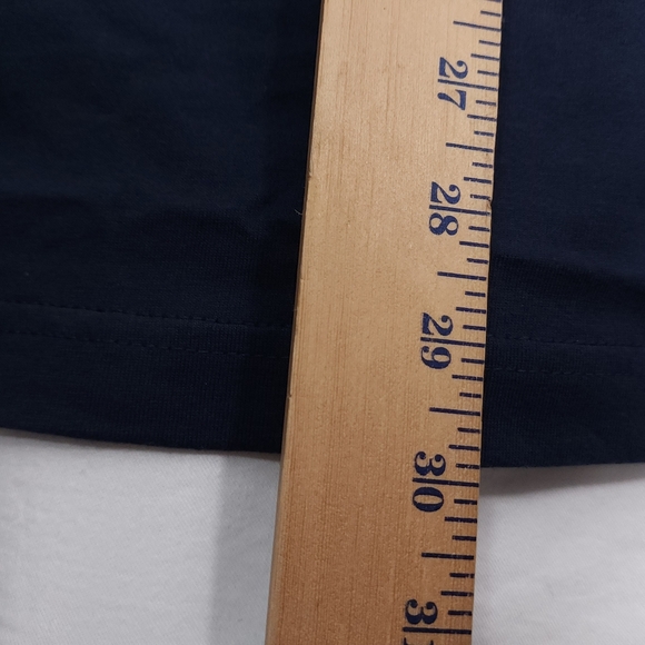 NWT VINTAGE Adidas Stripes Men's T-Shirt Size Larhe Navy Blue/ Light Blue - Picture 7 of 10